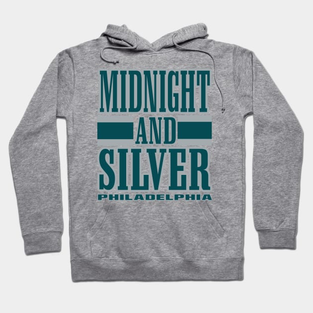 Philly LYFE Midnight Green and Silver Philadelphia True Football Colors! Hoodie by OffesniveLine